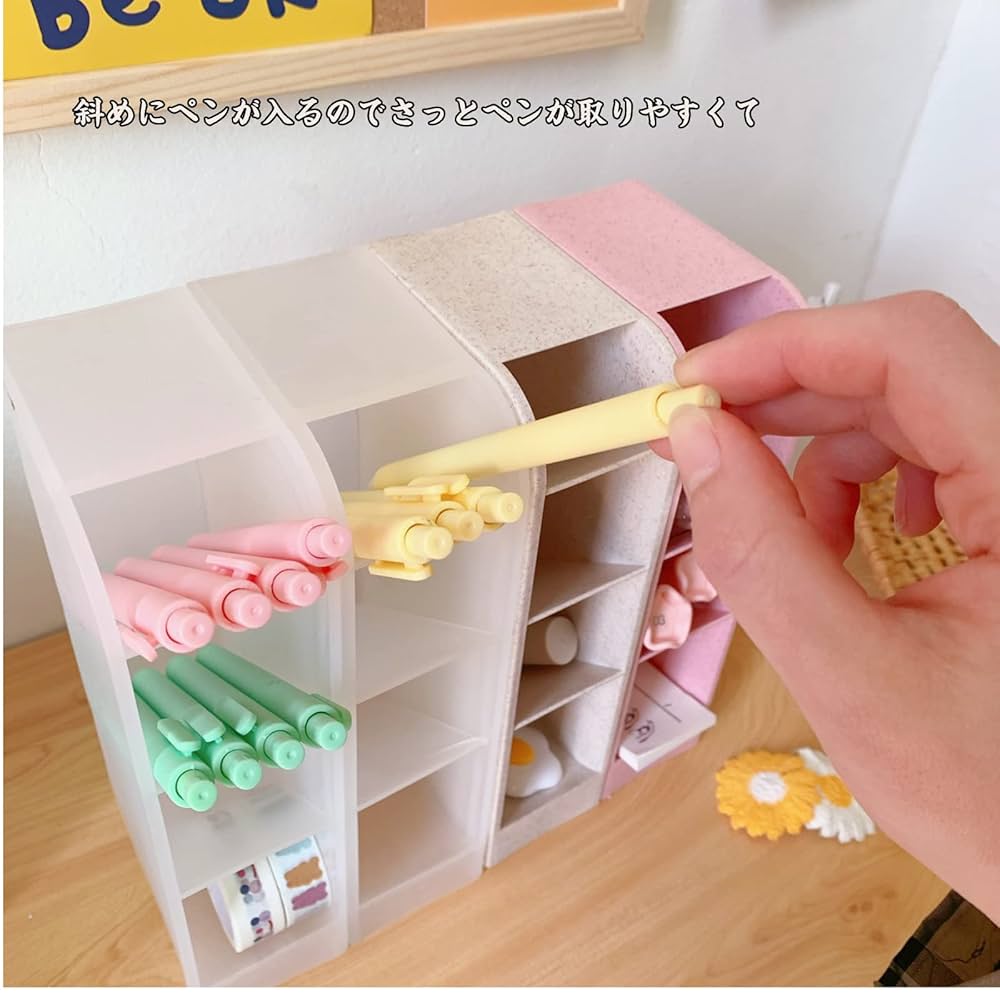 Amazon.co.jp: TARATI ペン立て 机上ペン収納ボックス アクリル